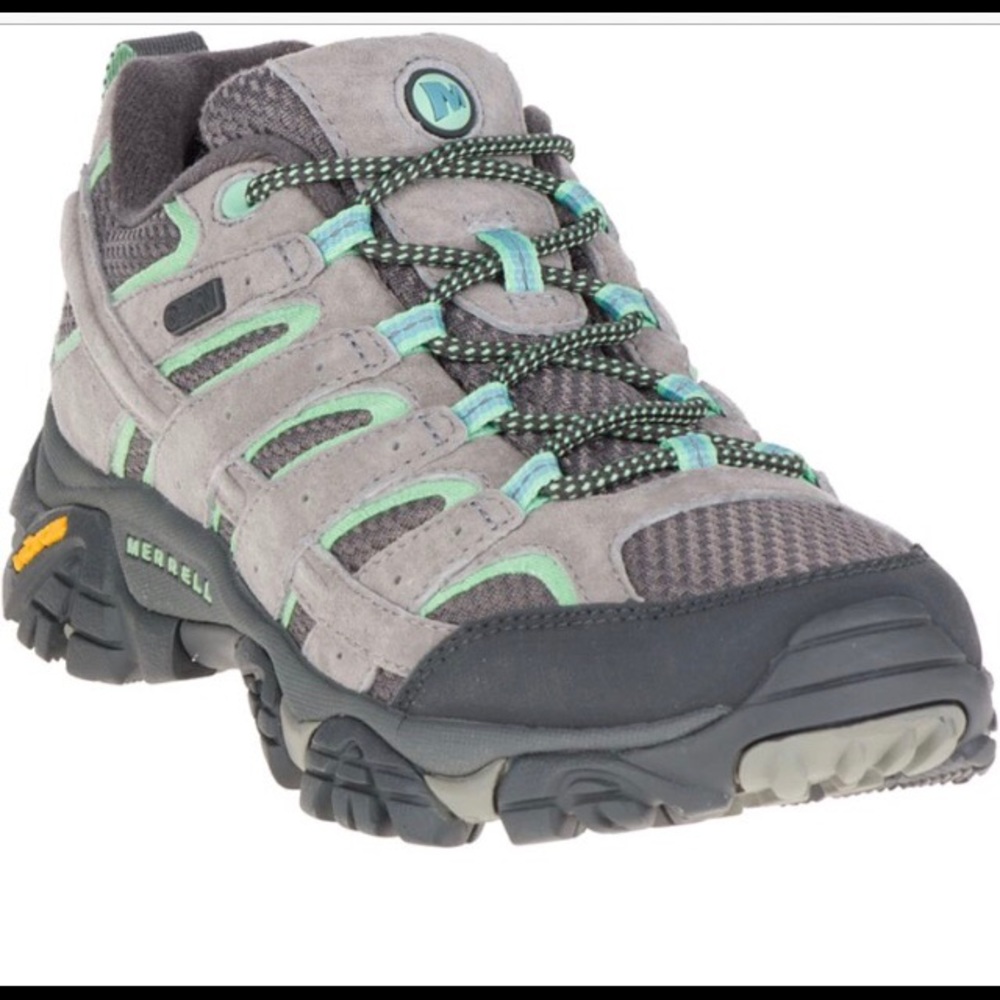 Women’s Merrill Moab waterproof hiking shoes.